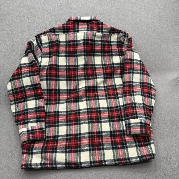 Vintage Wrangler Shirt Jacket Mens XL Red Plaid Quilted Flannel Button Lined - Picture 2 of 11